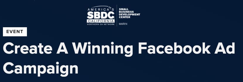 Event banner for Create A Winning Facebook Ad Campaign