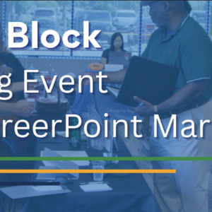 H&R Block hiring event flyer