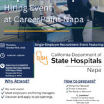 Napa Hospital Hiring Event flyer